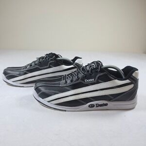 Dexter Jack Mens Bowling Shoes Black White Size 10.5 M B2251 Slide-Rite Outsole